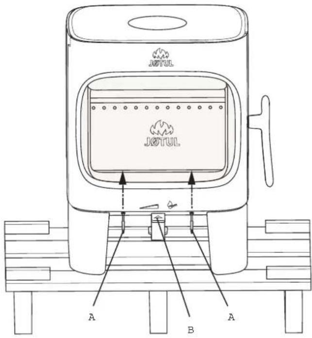 Jøtul F 105 R - Preparazioni per Jøtul F 105 con montanti corti - 1