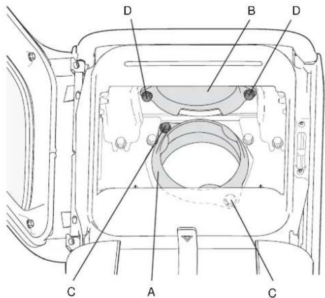 Jøtul F 105 R - Rauchgasrohr bei Abzug an der Rückseite anbringen - 5