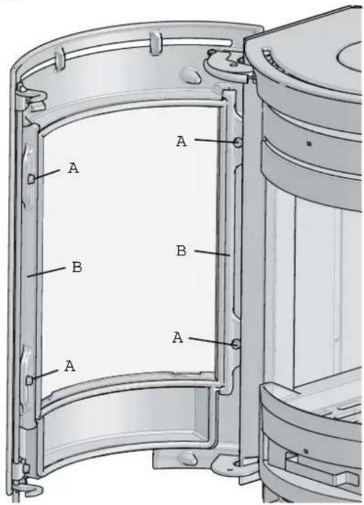 Jøtul F 134 - Glas en pakking in de deur vervangen - 1