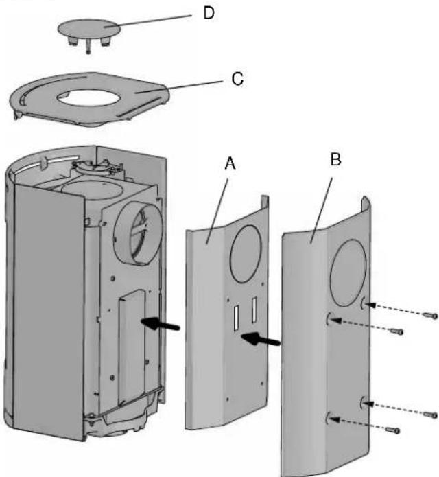 Jøtul F 134 - Fitting a fl ue pipe with a rear outlet - 8