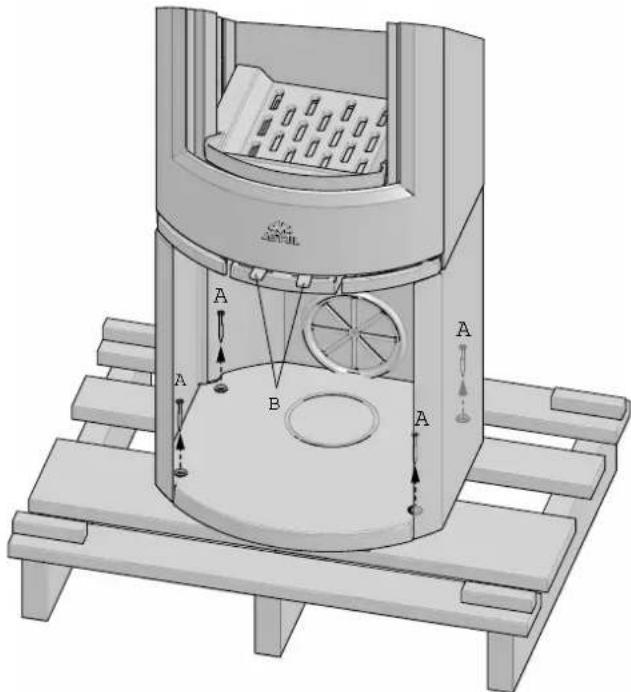 Jøtul F 134 - Préparations pour Jøtul F 134 / F 135 avec socle - 1