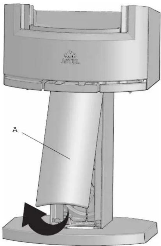 Jøtul F 134 - Outside air connection through rear outlet in pedestal - 2
