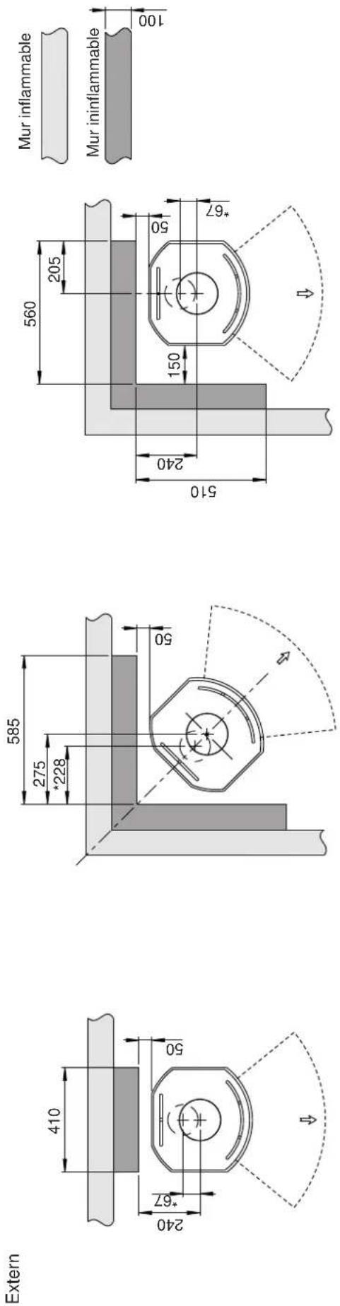 Jøtul F 134 - Distance recommandée séparant le poêle d'un matériau combustible - 15