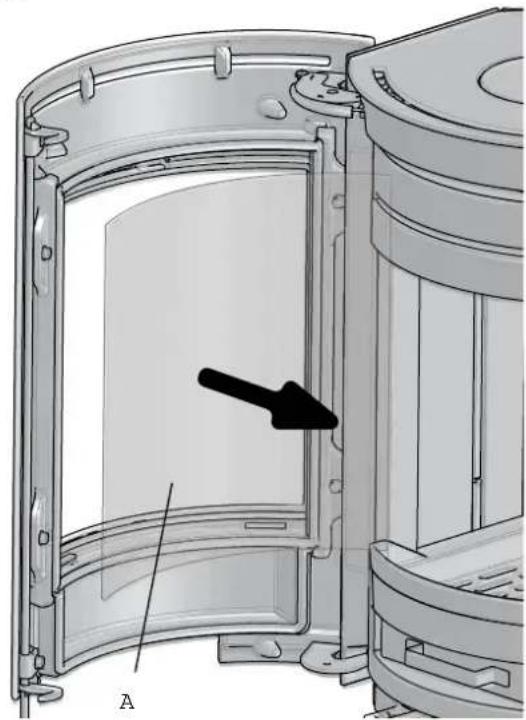 Jøtul F 134 - Glas en pakking in de deur vervangen - 2