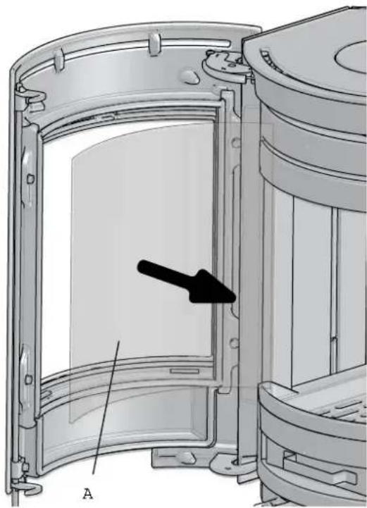 Jøtul F 135 - Remplacement de la vitre et des joints de la porte - 2