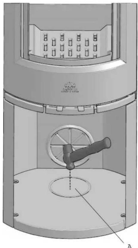 Jøtul F 135 - Outside air connection through the base - 1