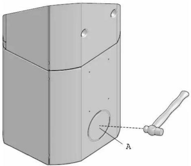 Jøtul F 135 - Outside air connection through rear outlet - 1