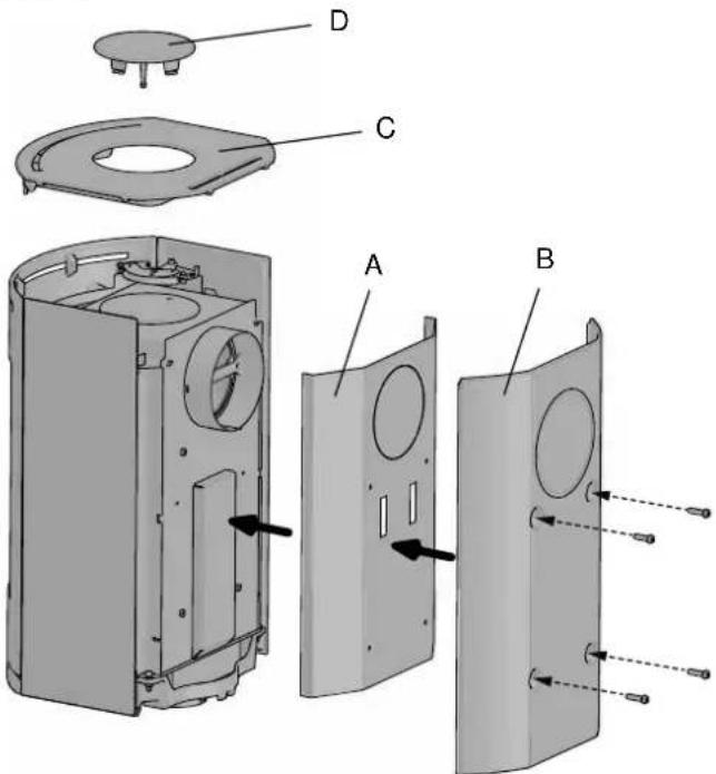 Jøtul F 135 - Fitting a flue pipe with a rear outlet - 8