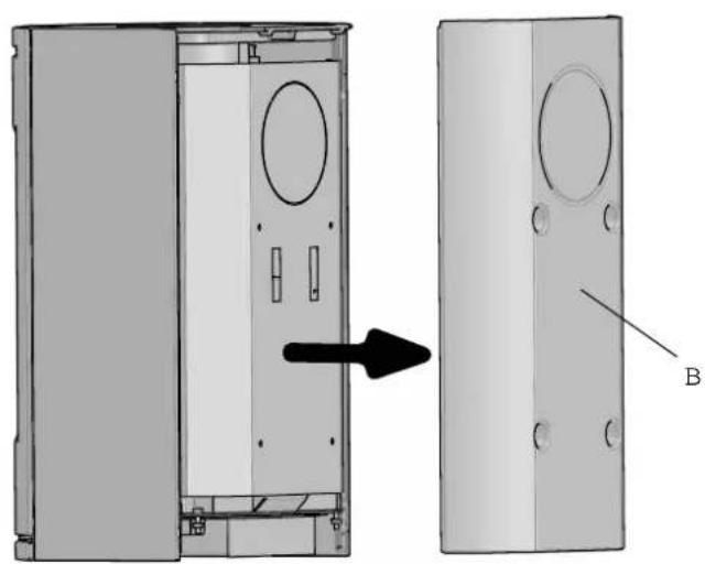 Jøtul F 135 - Fitting a flue pipe with a rear outlet - 3
