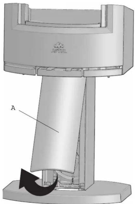 Jøtul F 135 - Outside air connection through rear outlet in pedestal - 2