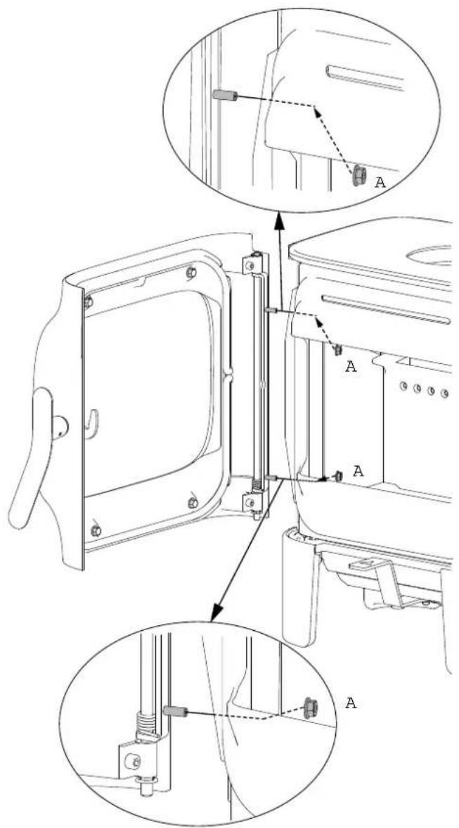 Jøtul F 105 SL - Glas und Dichtungen in der Tür ersetzen - 2