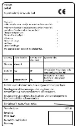 Jøtul F 118 - Förbrukning av ved - 1