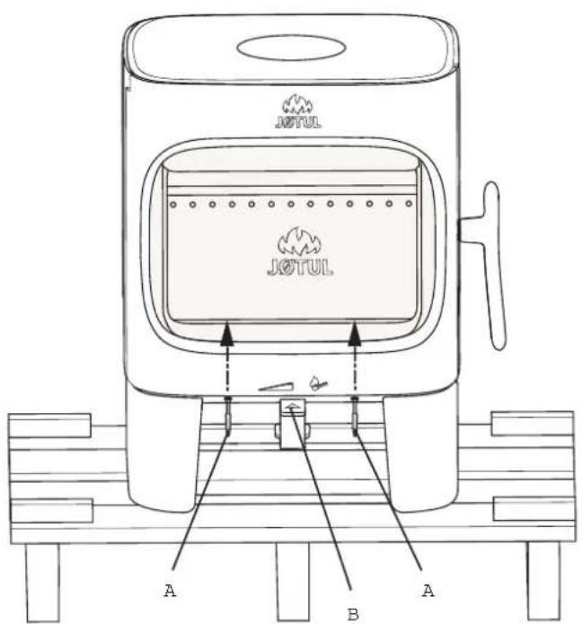 Jøtul F 105 LL - Preparazioni per Jøtul F 105 con montanti corti - 1