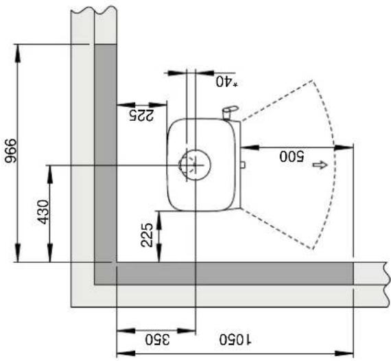 Jøtul F 105 LL - Exigences relatives à la protection d'un revêtement de sol combustible devant le poêle - 7