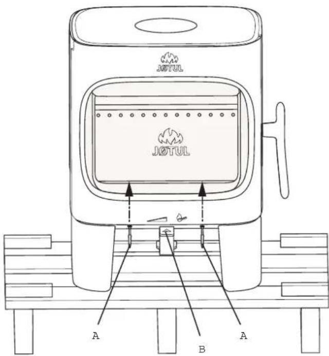 Jøtul F 105 LL - Avant l'installation - Jøtul F 105 avec pieds courts - 1