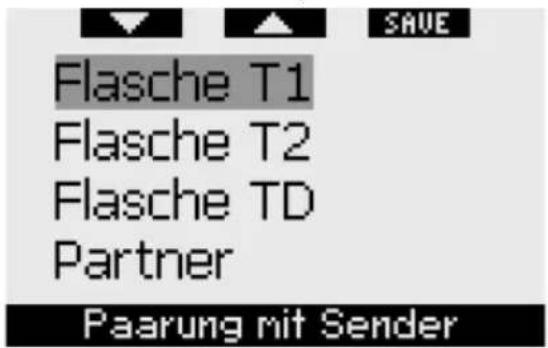 UWATEC Galileo Luna - Paarung der Sender und Gas-Übersichtstabelle - 1