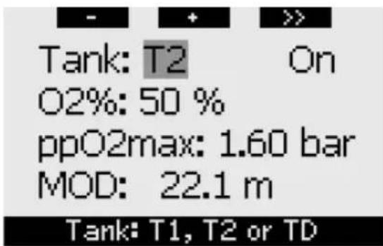 UWATEC Galileo Luna - PMG menu - 2