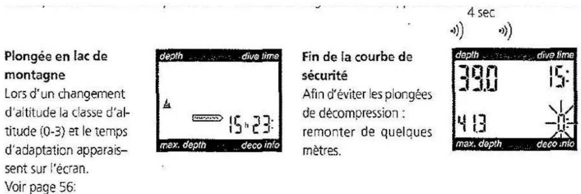 UWATEC Aladin AIR X - Messages d'attention - 1