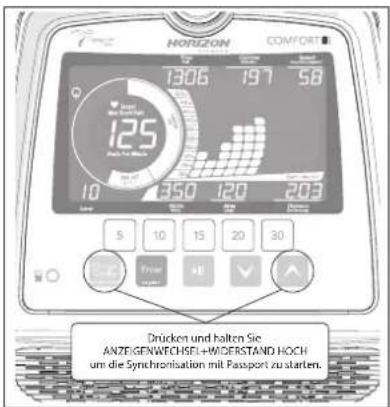 Horizon Fitness Comfort 8i - Synchronisation de l'appareil avec passport (tous modeles SAUF comfort 3) - 1