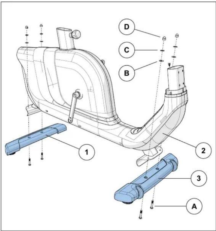 Horizon Fitness Comfort R - COMFORT U ASSEMBLY STEP 1 - 1