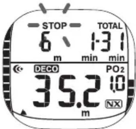 Scubapro Xtender - Indicazione dei dati sul display - 2