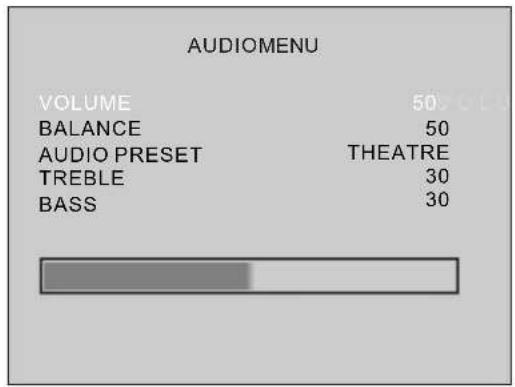 VESTEL 1530 - Options de menu AUDIO - 1