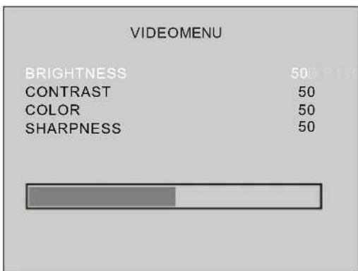 VESTEL 1530 - Options de menu VIDEO - 1