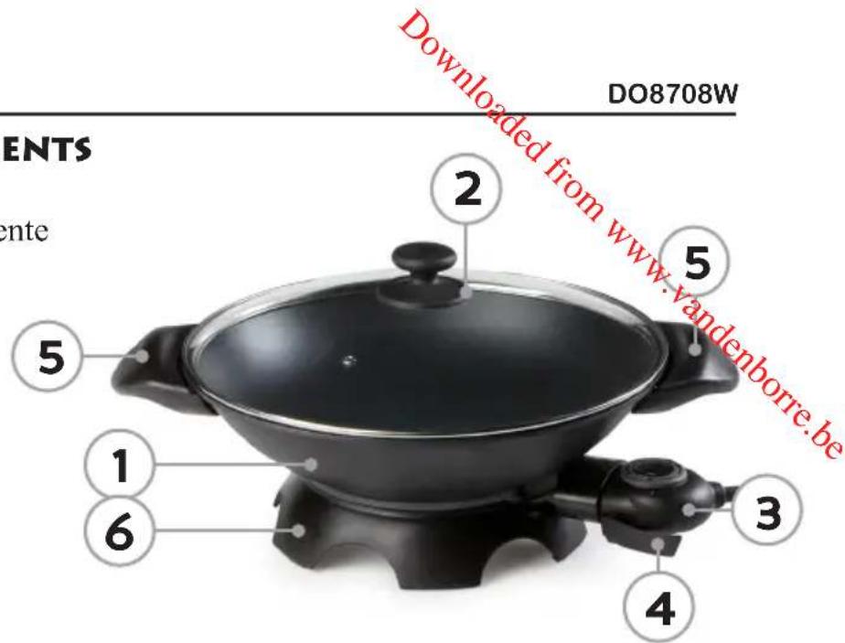 DOMO DO8708W - DESCRIPTION DES ELEMENTS - 1