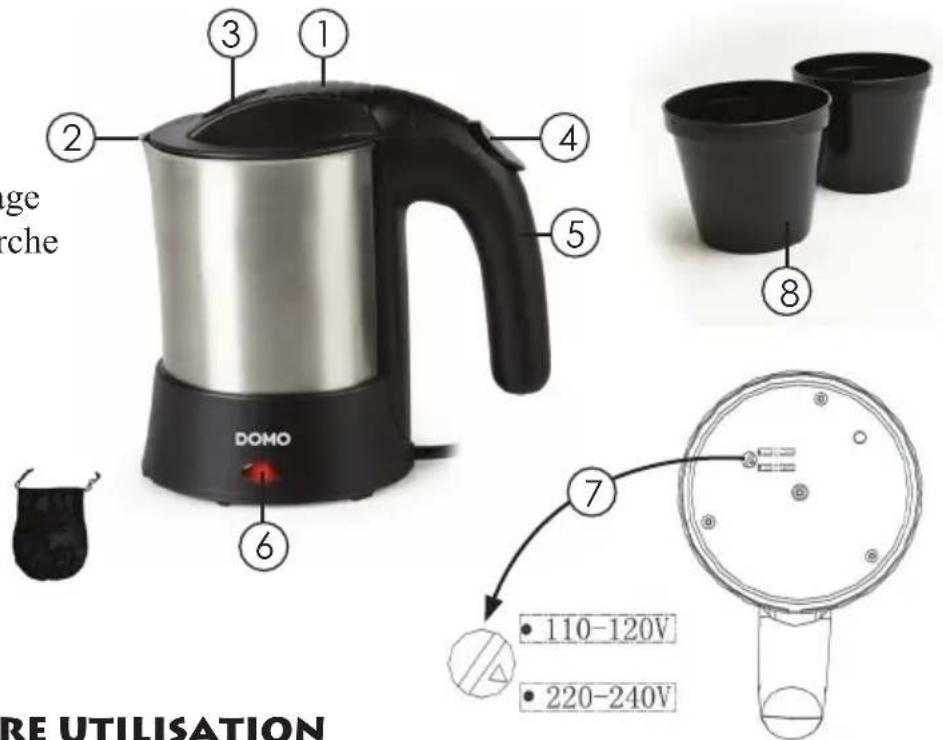 DOMO DO9024WK - DESCRIPTION DES ELEMENTS - 1