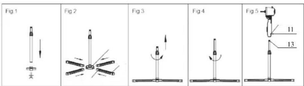 DOMO DO8140 - ASSEMBLAGE DU PIED ET DU MOTEUR - 1
