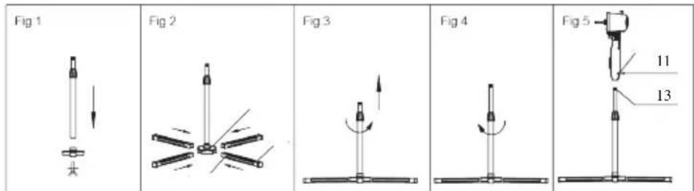 DOMO DO8140 - FASTENING THE BASE AND THE MOTOR - 1