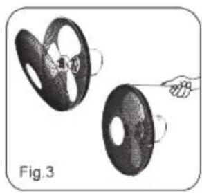 DOMO DO8140 - FASTENING THE GRILL AND THE FAN BLADES - 3