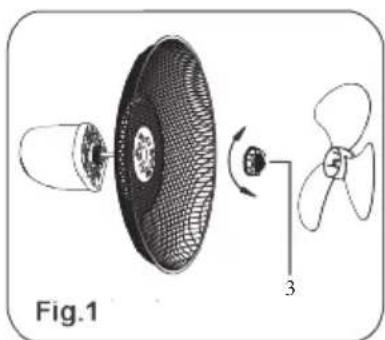 DOMO DO8138 - BEVESTIGING GRILL EN VENTILATORBLADEN - 1