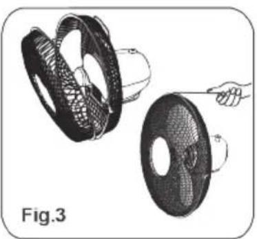 DOMO DO8138 - FASTENING THE GRILL AND THE FAN BLADES - 3