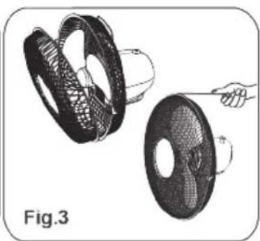 DOMO DO8138 - BEVESTIGING VAN DE VOET EN HET MOTORGEDEELTE - 2