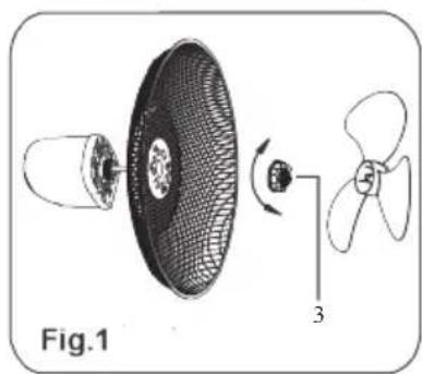 DOMO DO8138 - ASSEMBLAGE DES GRILLES ET DES PALES DU VENTILATEUR - 1