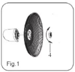 DOMO DO8139 - FIJACIÓN DE LA PARRILLA Y DE LAS ASPAS DEL VENTILADOR - 1