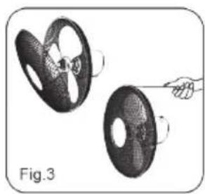 DOMO DO8139 - BEVESTIGING VAN DE VOET EN HET MOTORGEDEELTE - 2