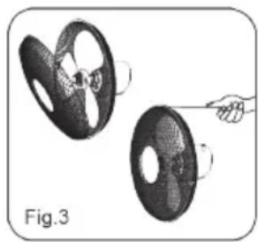 DOMO DO8139 - FASTENING THE GRILL AND THE FAN BLADES - 3