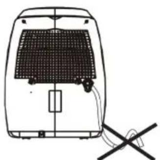 DOMO DO342DH - PRECAUCION: cuando no se usa el drenaje continuo, deben asegurar siempre de que el tapón de goma está puesto en la calidad de drenaje. - 1