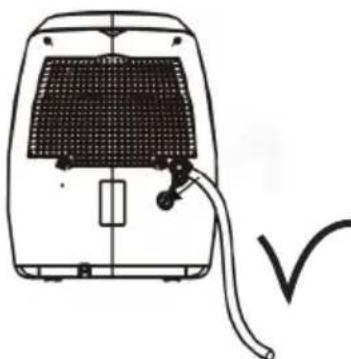 DOMO DO342DH - PRECAUCION: cuando no se usa el drenaje continuo, deben asegurar siempre de que el tapón de goma está puesto en la calidad de drenaje. - 3