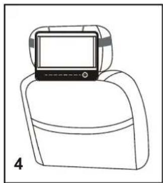 Axxion ADVP1303 - Installation du lecteur DVD portable dans un véhicule avertissement - 4
