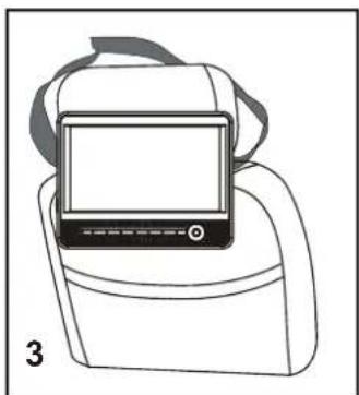 Axxion ADVP1303 - Installation du lecteur DVD portable dans un véhicule avertissement - 3