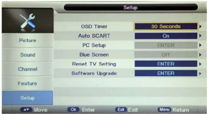 Axxion ADVL2458 - Menu de configuration - 1