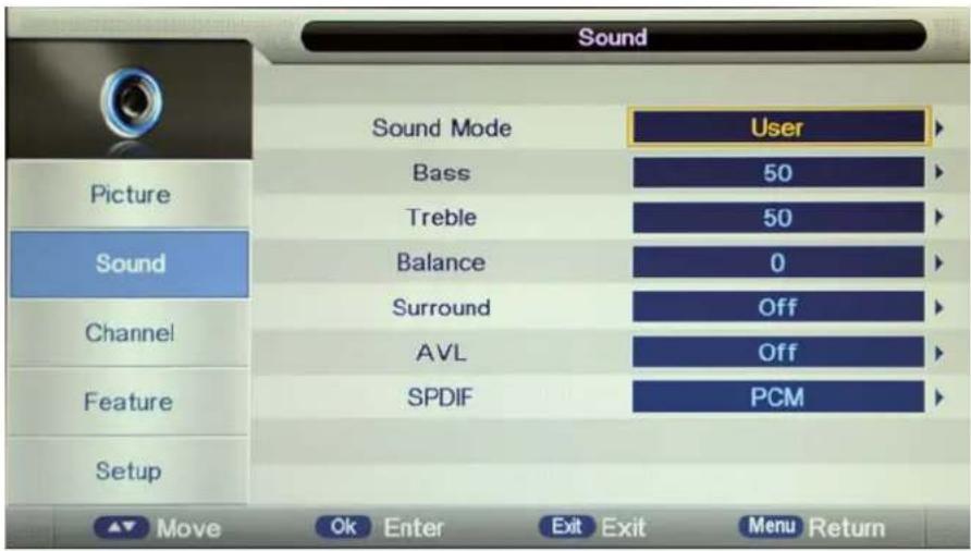 Axxion ADVL2458 - Menu audio - 1