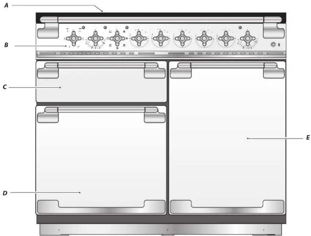 FALCON Elise 100 Induction - Vue d'Ensemble de la Cuisinière - 1