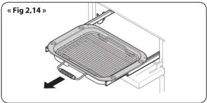 FALCON Elise 100 Induction - Gril Coulissant Glide-out™ « Fig 2,14 » - 1