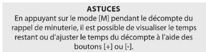 FALCON Professional Plus 90 Induction - Rerégler le rappel des minutes - 4
