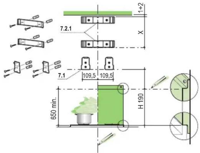FALCON LEIHDC90SCEU - Perçage Paroi et Fixation Brides - 1
