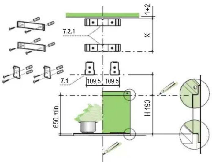 FALCON LEIHDC90SCEU - Wall drilling and bracket fixing - 1
